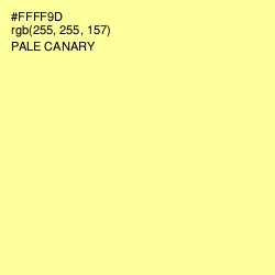 #FFFF9D - Pale Canary Color Image